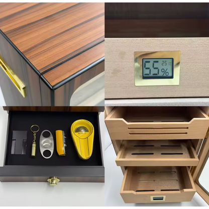 Luxidor Aureum 300 Electric Cigar Humidor Cabinet